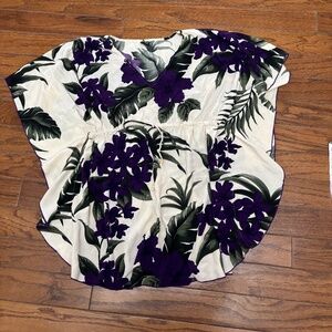 Women’s Favant Hawaii Floral Bathing Suit cover up One Size Poncho Style